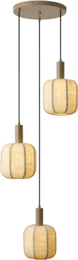 Eurolamp Melya Κρεμαστό Φωτιστικό Καφέ 46x46x134εκ. Eurolamp Melya Κρεμαστό Φωτιστικό Καφέ 46x46x134εκ.