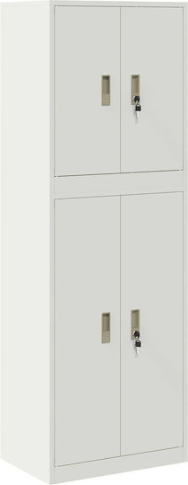 Metallschrank mit 2 Schubladen B60xT40xH175 cm