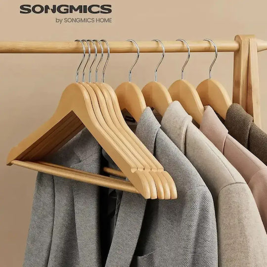 Songmics Umerașe din Lemn Galbene 10 Bucăți