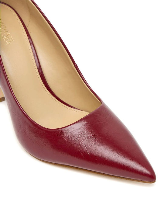 Rote Pumps aus Leder mit hohem Absatz