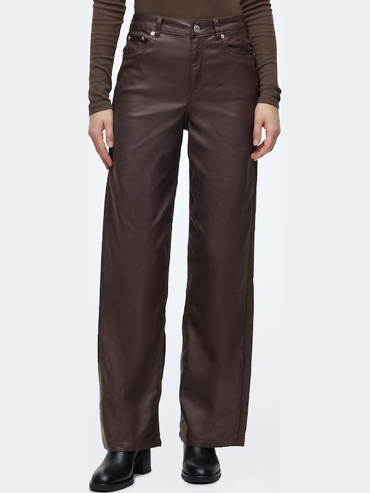 Jack & Jones Women's Fabric Trousers in Wide Leg Style Demitasse
