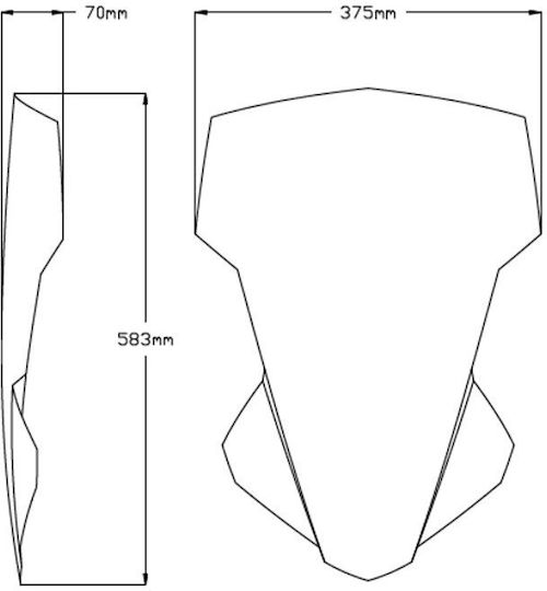 Puig Motorcycle Windshield & Windscreen Tinted Visor for Yamaha MT-07 20434F