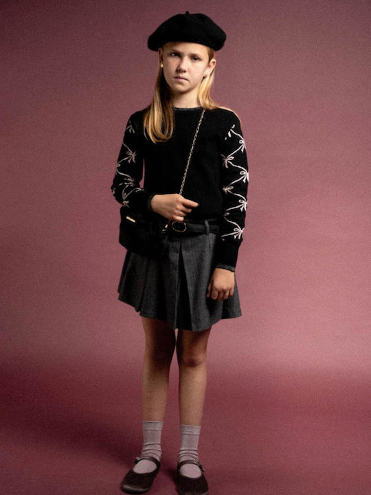 Kids Winter Skirt Set 4-Piece Black