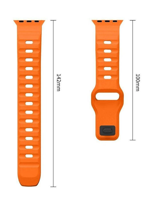 Tech-protect Silicone Line Apple Watch 8 9 10 11 12 Se Ultra 44 45 46 49 Mm Orange 5906302398997