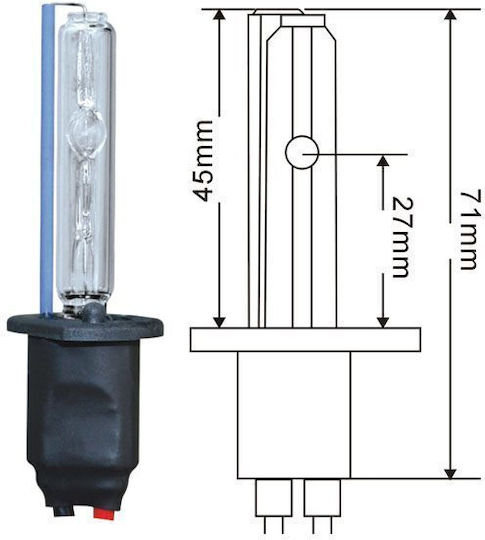 H1 Xenon Lamp 6000 Kelvin Xenon H1 Lamp 6k