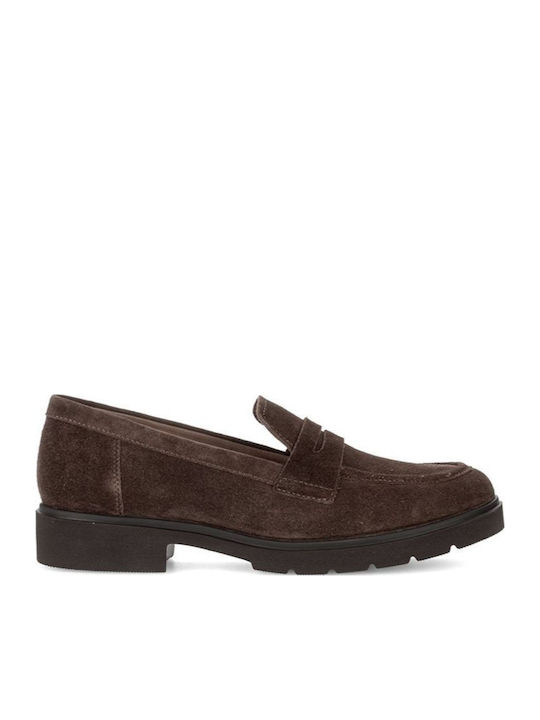 Leather Women's Loafers in Brown