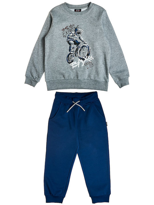 Kinder Jogginganzug-Set mit Sweatshirt, Grau, 3-teilig
