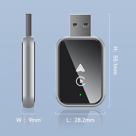 Cutie Carplay Android pentru Mașină Adaptor Auto de la Cablu la Wireless Negru