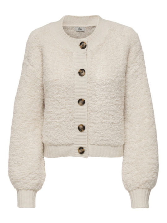Gestrickte Damenstrickjacke in Ecru
