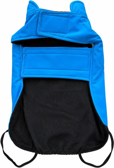 Woofmoda Geacă Impermeabilă pentru Câini, Albastră, Medium, cu Lungimea Spatelui de 32 cm
