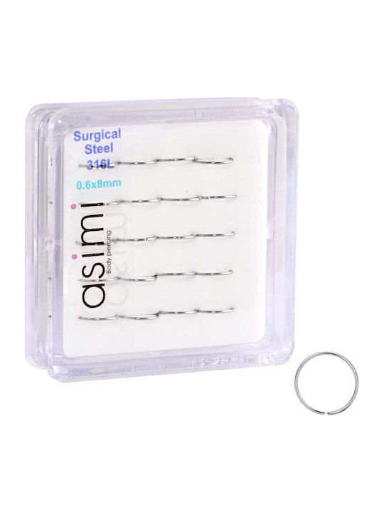 Asimi Body Piercing Σκουλαρίκι Κρικάκι Μύτης 8mm Asimi Body Piercing Σκουλαρίκι Κρικάκι Μύτης 8mm