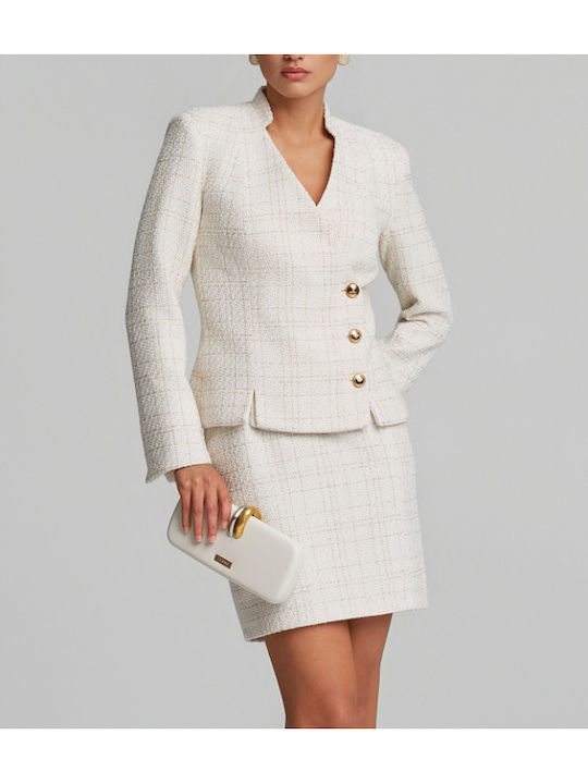 Lynne Γυναικείο Μεσάτο Σακάκι Off White