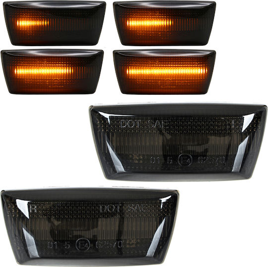 Opel Corsa D 06-14 Led Side Indicator Smoked Dynamic 2 Pcs Set