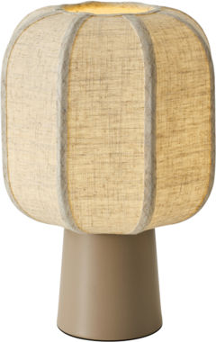 Eurolamp Table Lamp for E27 Socket with Beige Shade and Base