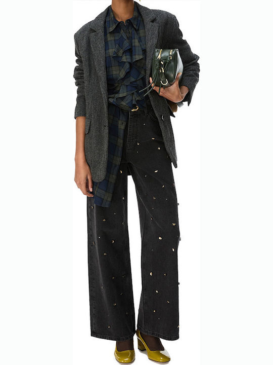 Damenjeans in geradem Schnitt Schwarz