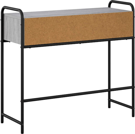 Konsolentisch aus Holz und Metall Grau L90 x B33 x H80,5 cm