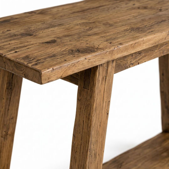 Konsolentisch aus Massivholz, Natur L140xB35xH85 cm