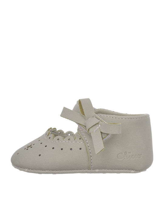 Chicco Beigefarbene Ballerina-Puschen für Babys
