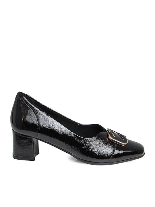 Damen Leder Ballerinas Schwarz