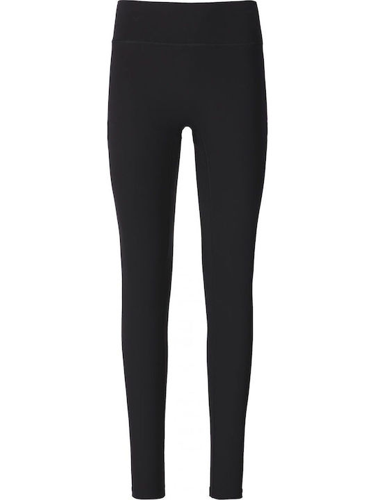 Trainingsleggings für Damen Lang Formend Black