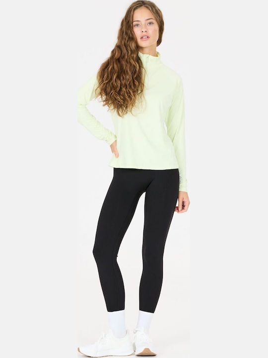 Trainingsleggings für Damen Lang Formend Black