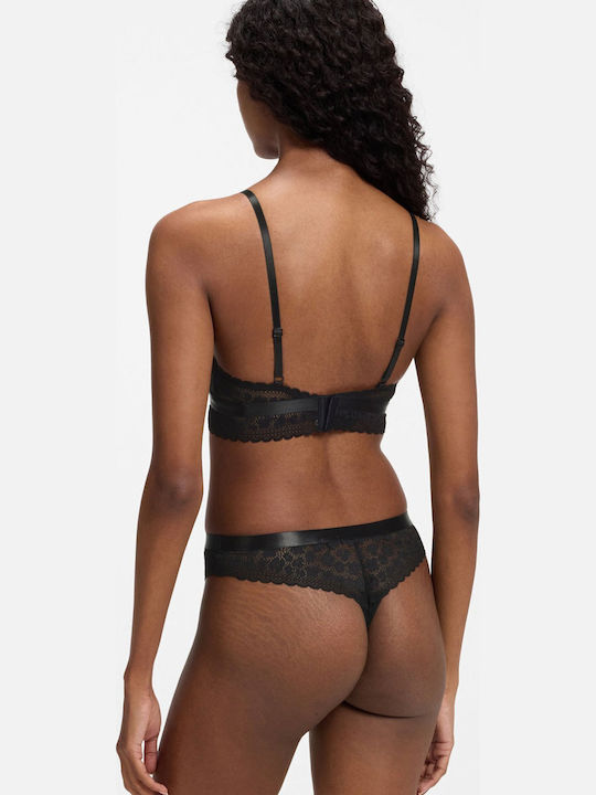 Hugo Triangle Bra Lace Trims Savana Triangle P Black Εσώρουχα Female Black 50570655-001