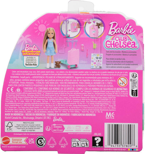Barbie Limitless Adventure & Scooter Koffer-Puppe Chelsea für Kinder ab 3 Jahren