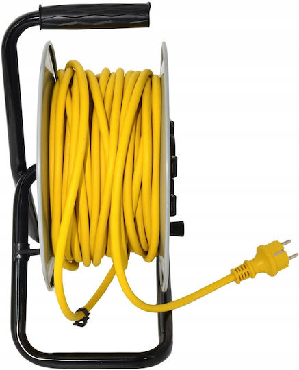 AWTools Extension Cord Reel with 30m Cable Waterproof