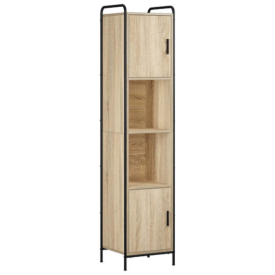 vidaXL Ντουλάπι Στήλη Μπάνιου Τοίχου Μ46xΒ36xΥ181cm Sonoma