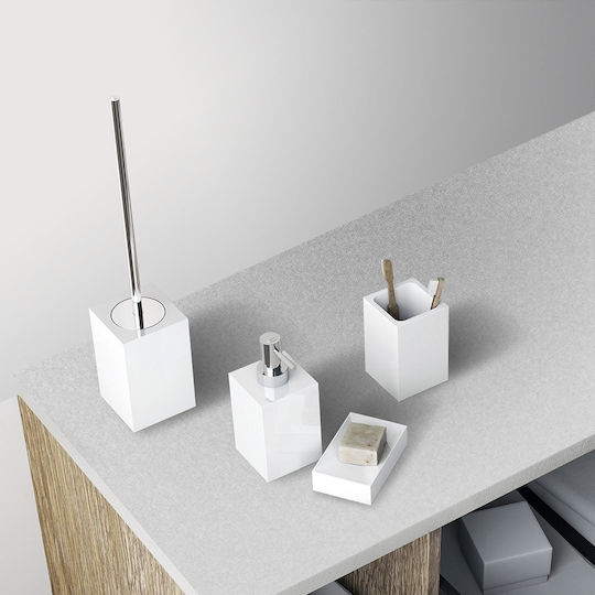 Plastic Toilet Brush White