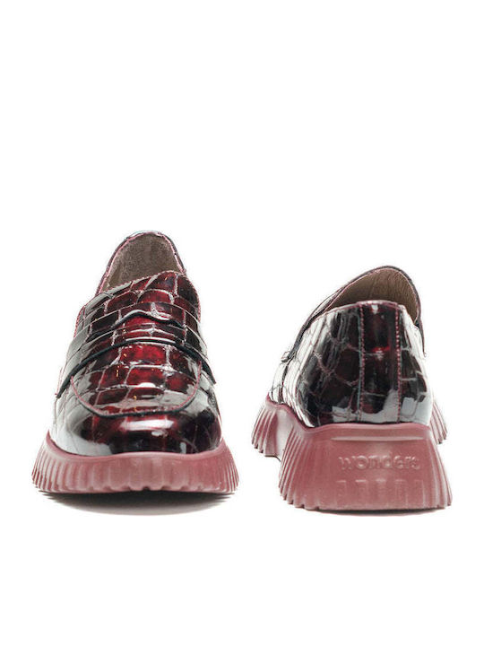 Γυναικεία Μοκασίνια Croco Burgundy