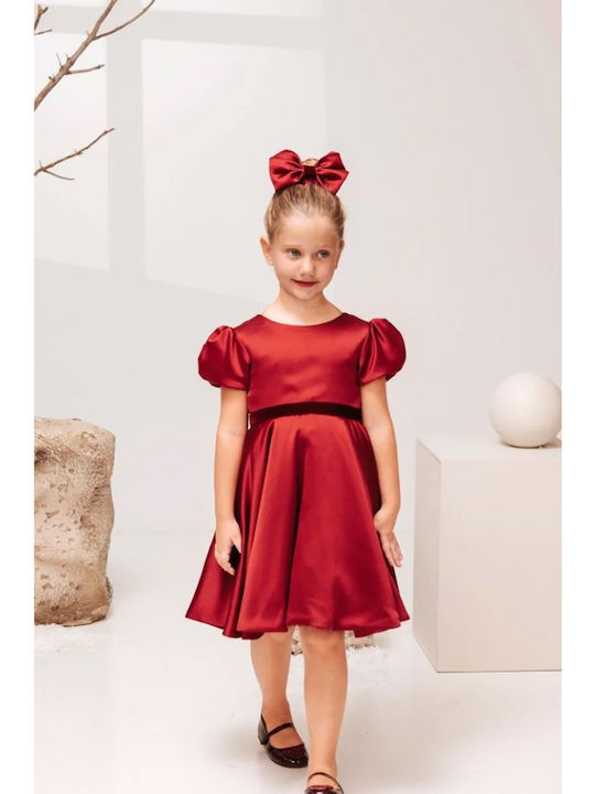 Baby Bloom Κόκκινο Φόρεμα Βάπτισης