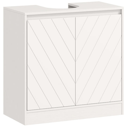 HomCom Blat Fără Lavoar din Melamină L60xA30xÎ59,8cm Alb