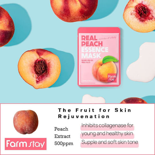 Real Peach Essence Μάσκα Προσώπου 23ml