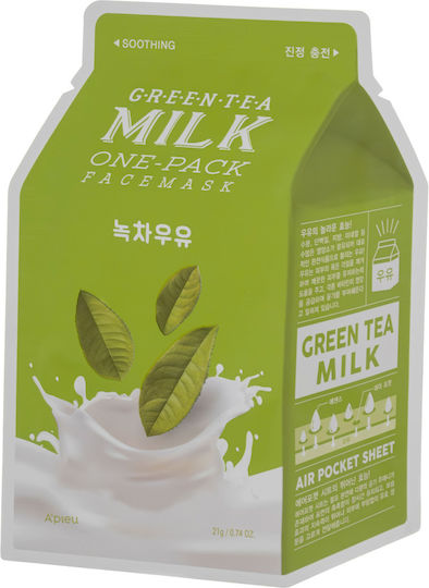 Маска за лице и очи Green Tea Milk One Pack Плат 21гр