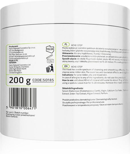 Apis Natural Cosmetics Acne-Stop Professional Μάσκα Προσώπου 200gr