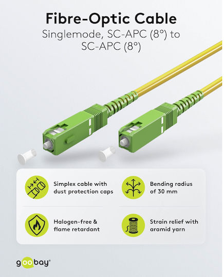 Goobay Cablu De Rețea Fibră Optică SC-APC 5m Galben