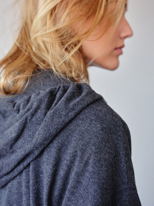 Carbon Melange Hooded Sweatshirt