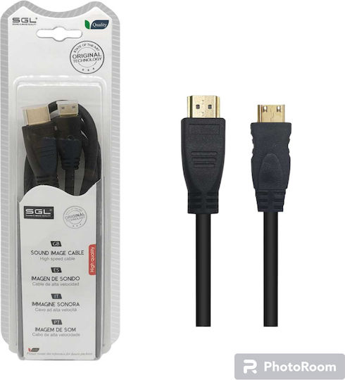 SGL HDMI-Kabel mit HDMI-Stecker 1,5 m Schwarz