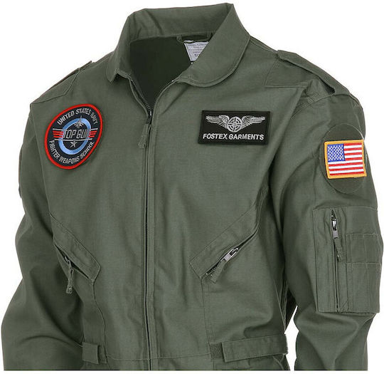 Salopetă de Pilot în Stil Militar Verde OD Fostex Garments Pilot Suit Coverall