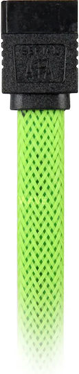 Sharkoon 7 Pini SATA III - Cablu 7 Pini SATA III Unghiular (90°) 0.6m Verde