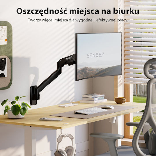 SENSE7 Επιτοίχια Βάση Οθόνης έως 32" με Βραχίονα (223343)