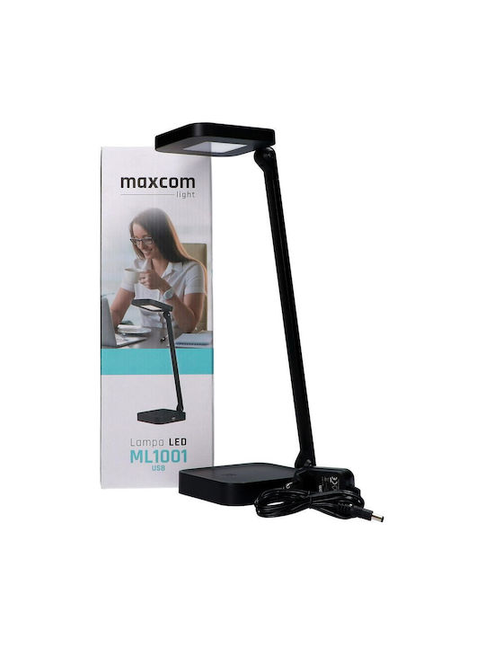 MaxCom ML1001USB LED Lampă de Birou Neagră