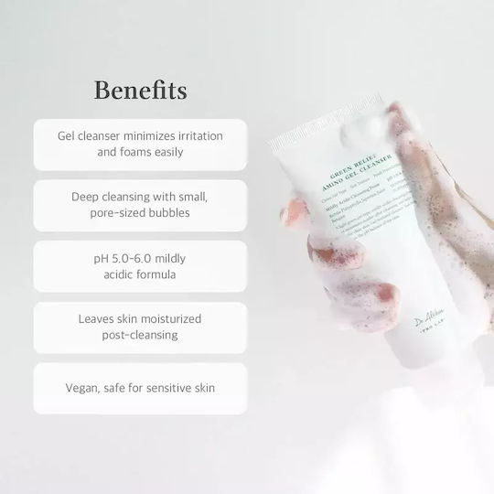 Dr. Althea Green Relief Amino Gel de Curățare pentru Față pentru Controlul Sebumului și Acțiune Antioxidantă 100ml