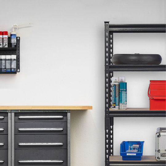 Relaxdays Heavy-duty Shelf In Black 4 Levels