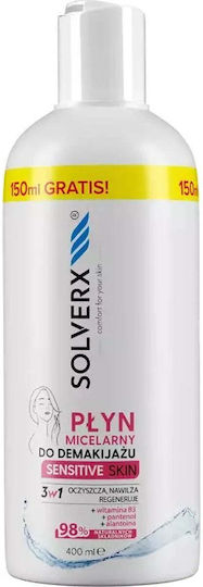 Solverx Micellar Water Makeup Remover For Face With Moisturizing Action 400ml