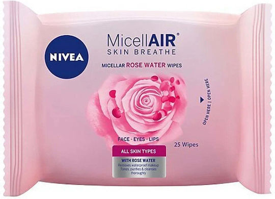 Nivea Rose Care Facial Cleansing Wipes with Moisturizing Action 25 Pieces