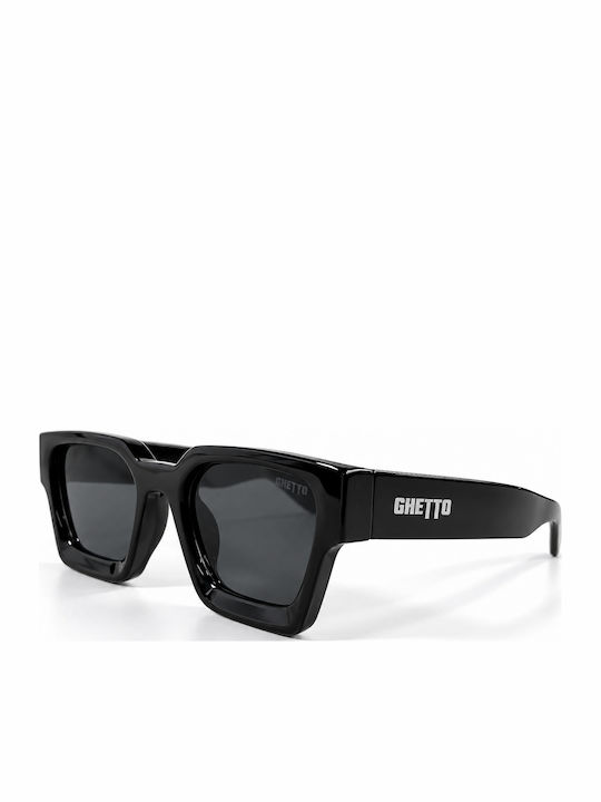 Unisex Sonnenbrille mit Schwarz Gestell und Schwarz Linse