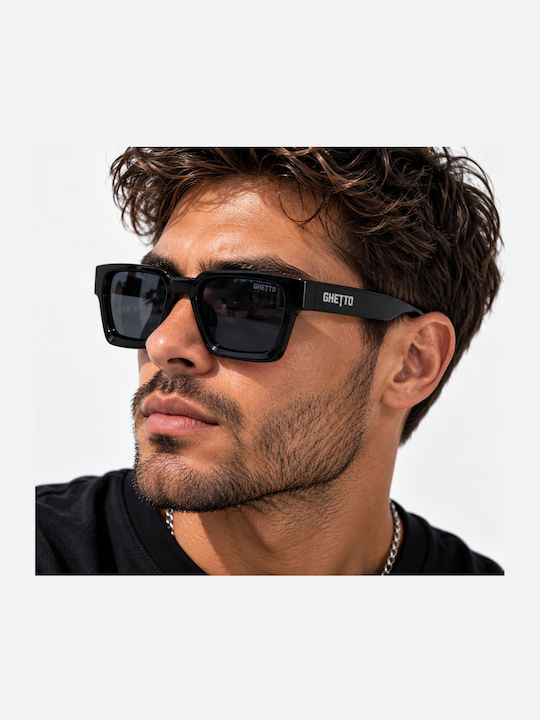 Unisex Sonnenbrille mit Schwarz Gestell und Schwarz Linse