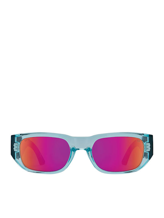 Unisex Sonnenbrille mit Kunststoffrahmen Translucent Aqua Matte Black
